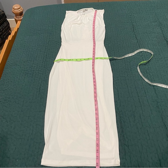 NWT ASOS Midi Bodycon Dress Ivory Open Sides Stretch 4 - Picture 10 of 10